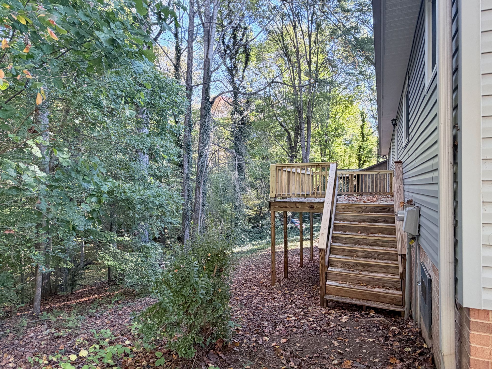 222 Pleasantview Drive — rear exterior & steps